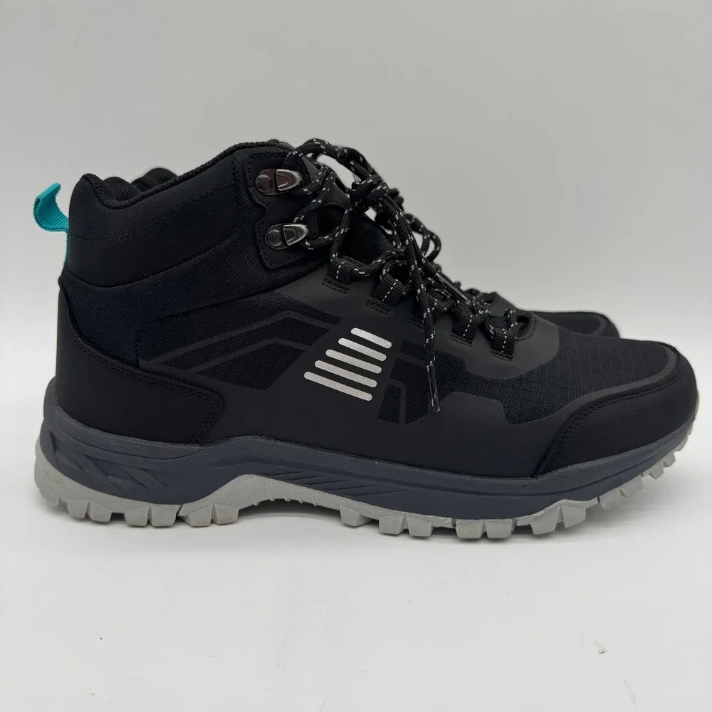 Men's US 11.5 Black Hiking Boots Mid Top Trail Outdoor Lace Up EU 45